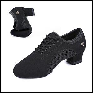 Latin Dance Shoes Lace-Up Professional Performance Ballet Heels Elegant